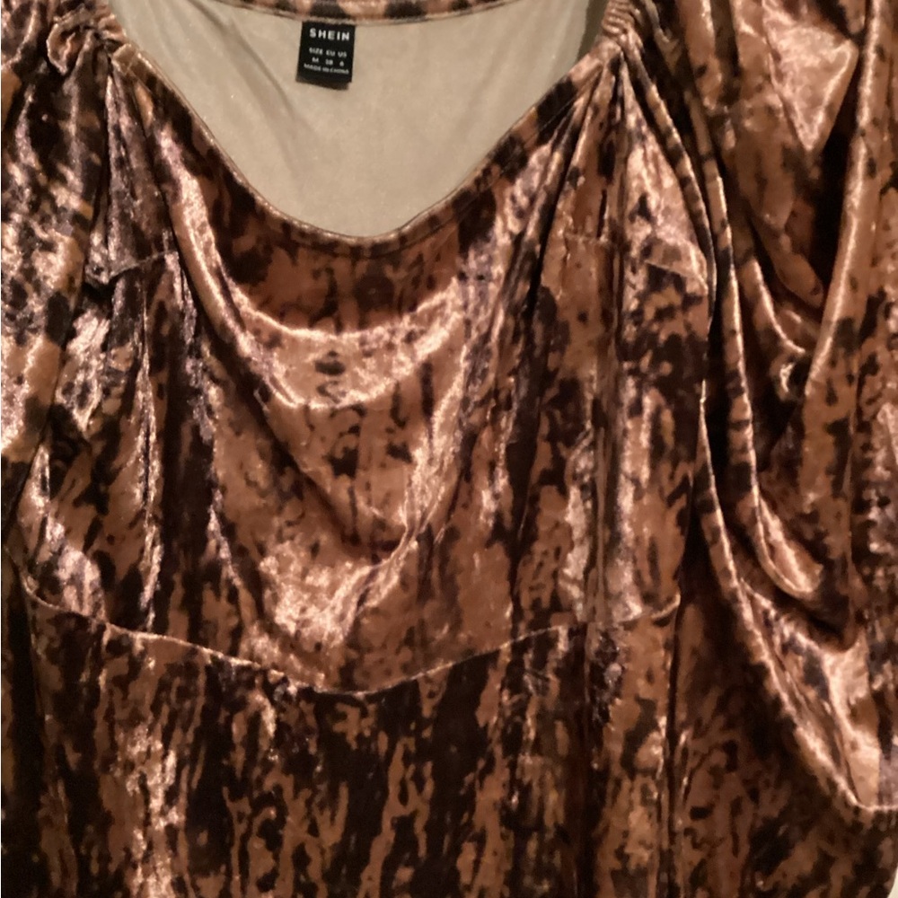 Velour copper dress